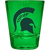 R and R Imports Michigan State Spartans Full Color 2 oz Shot Glass Green Officially Licensed Collegiate Product Single