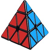 TANCH QIYI Pyramid Speed Cube 3X3 Triangle Magic Cube Puzzle Toy (Black)