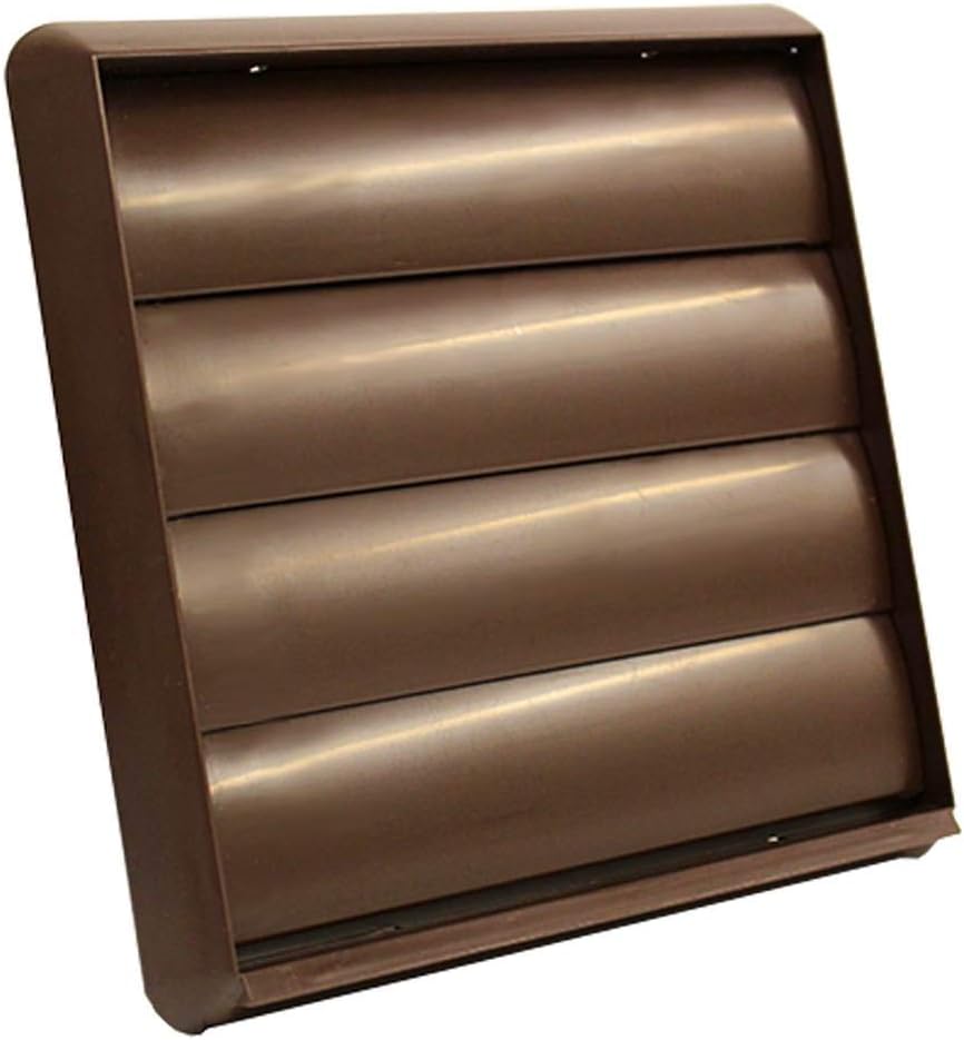 Kair Brown 150mm Louvred Wall Vent Grille with Backdraught Shutter 183mm