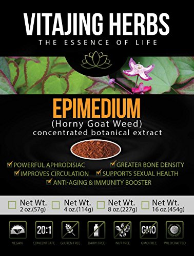 Epimedium Leaf Extract Powder (HORNY GOAT WEED) ORGANIC 20:1 CONCENTRATION - (2oz - 57gm)