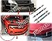 2 X SUNDELY® Front Bumper Lip Diffuser Splitter Strut Support Tie Bar Rod Universal Adjustable (Carbon Fiber, 4.5