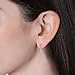 Cate & Chloe | Waverly Hoop Earrings with Crystals | Earrings for Women | Hypoallergenic 18K White Gold Plating for Sensitive Ears | Gold Hoop Earrings | Elegant Lightweight Design for Daily Wear