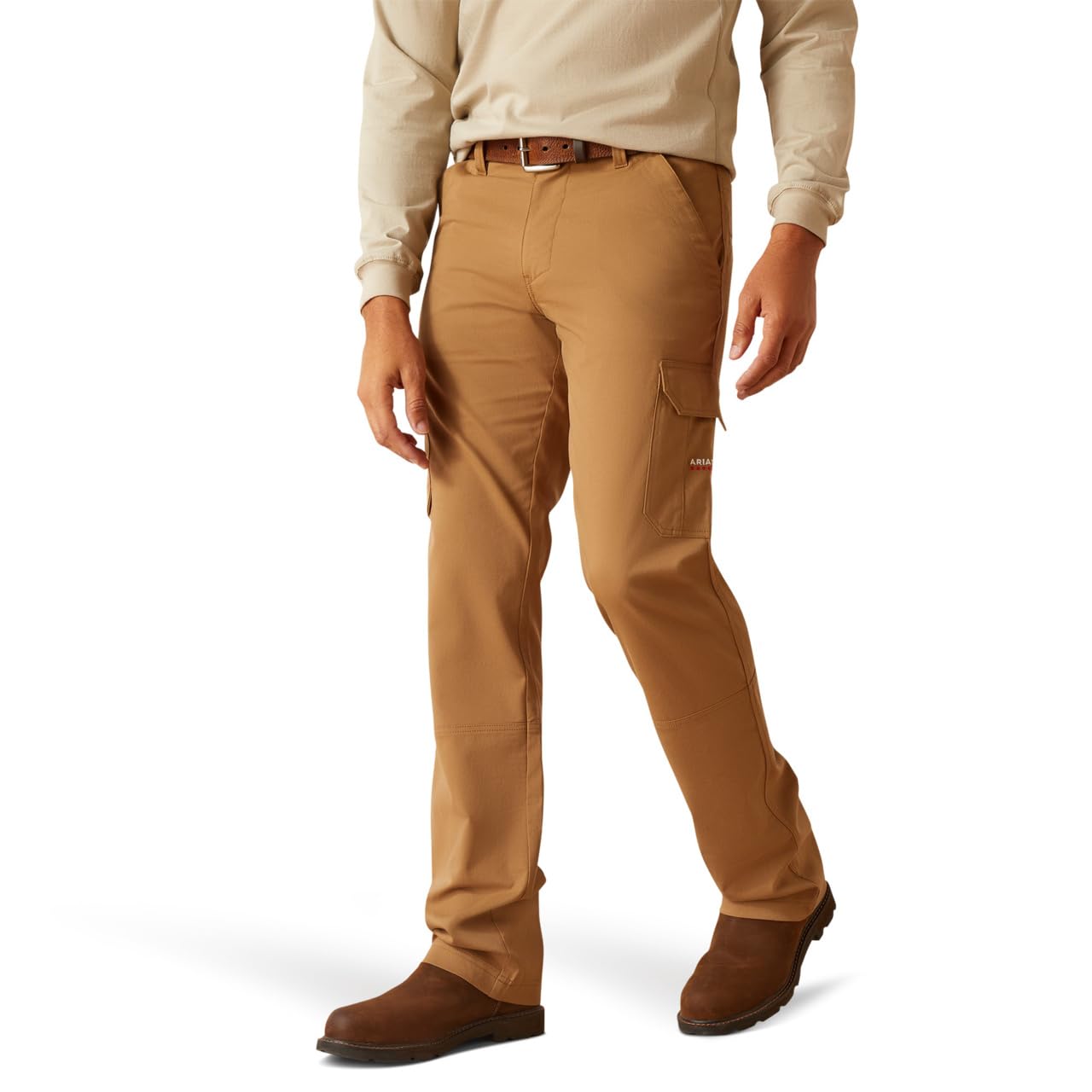 ARIAT Men’s Fire Resistant M7 Slim DuraStretch Duralight Twill Straight Pant, Field Khaki, 29W x 34L