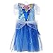 Disney Princess 88249 Keys to The Kingdom Glittery Cinderella Dress, 4-6X, Blue