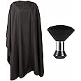 YELEGAI Professional Hair Cutting Cape with Neck Duster Brush, Large Size Salon Barber Cape for Men, Women and Kids(Black)