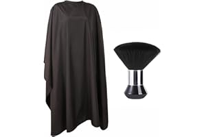 YELEGAI Professional Hair Cutting Cape with Neck Duster Brush, Large Size Salon Barber Cape for Men, Women and Kids