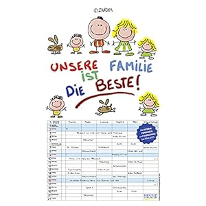 Unsere Familie ist die beste! 2022: Familienkalender – 6 breite Spalten mit viel Platz. Hochwertiger Familienplaner mit…