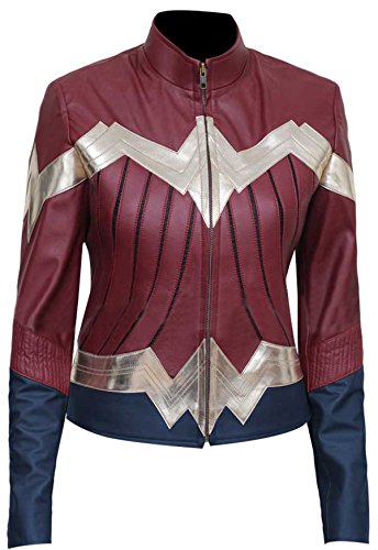 Wonder Woman Princess Diana (Gal Gadot) Costume Synthetic Leather Jacket