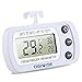 Digiwise Digital Refrigerator Freezer Fridge Thermometer, Wireless with Large LCD, White