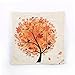 Autumn Fall Tree Cotton Linen Square Throw Pillow Case Decorative Cushion Cover Pillowcase Cushion Case for Sofa 18 x 18