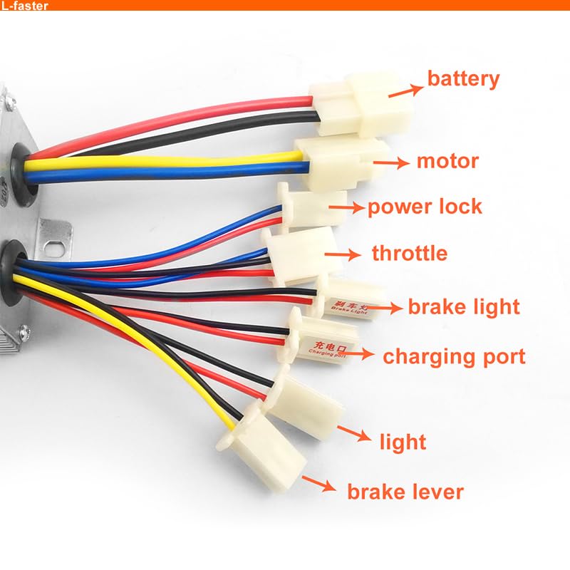 L-faster 36V48V 800W Electric Motor Controller Brush DC Motor Speed Control for Electric Tricycle Scooter Brushed Controller