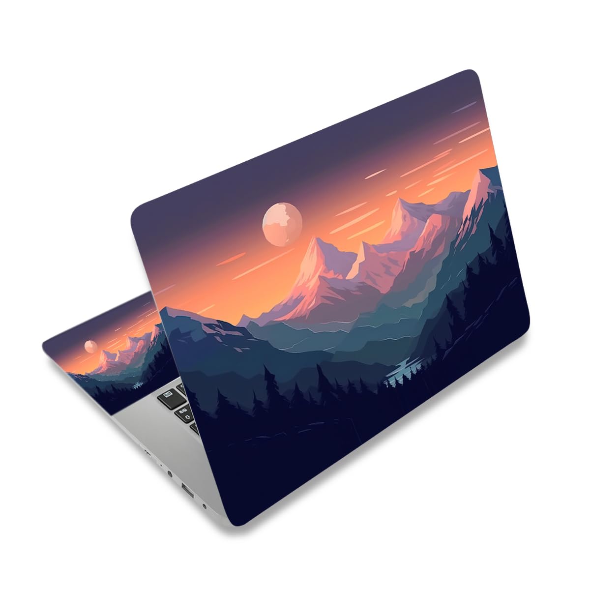 Photo 1 of ArtSo Laptop Skin Sticker Decal,16.5 17 17.3inch Laptop Netbook PC Notebook Universal Vinyl Reusable Skin Sticker Cover Personalized Art Case Protector, Sunset Peak