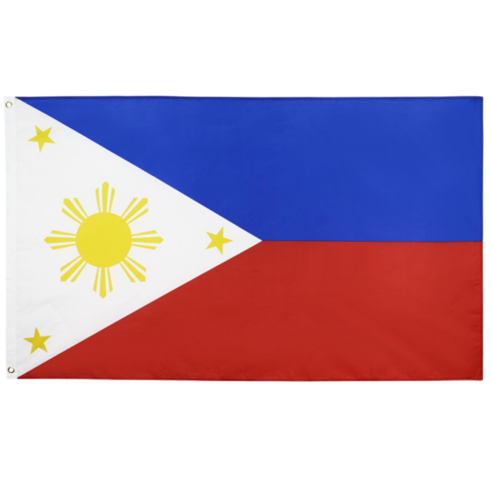 Philippines Flag Large 3x5 Feet with 2 Brass Grommets Filipino Philippine National For Party Festival Celebration Sport Activities Garden Home Indoor Outdoor Decoration - Polyester 150 x 90 — image 1