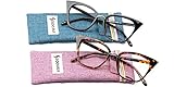 SOOLALA Womens Quality Readers Stylish Oversized Cat Eye Custom Reading Glasses