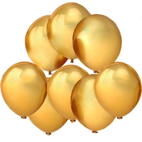 GuassLee 100 ct Gold Balloon 10" Latex Helium Balloons for Wedding Birthday Party