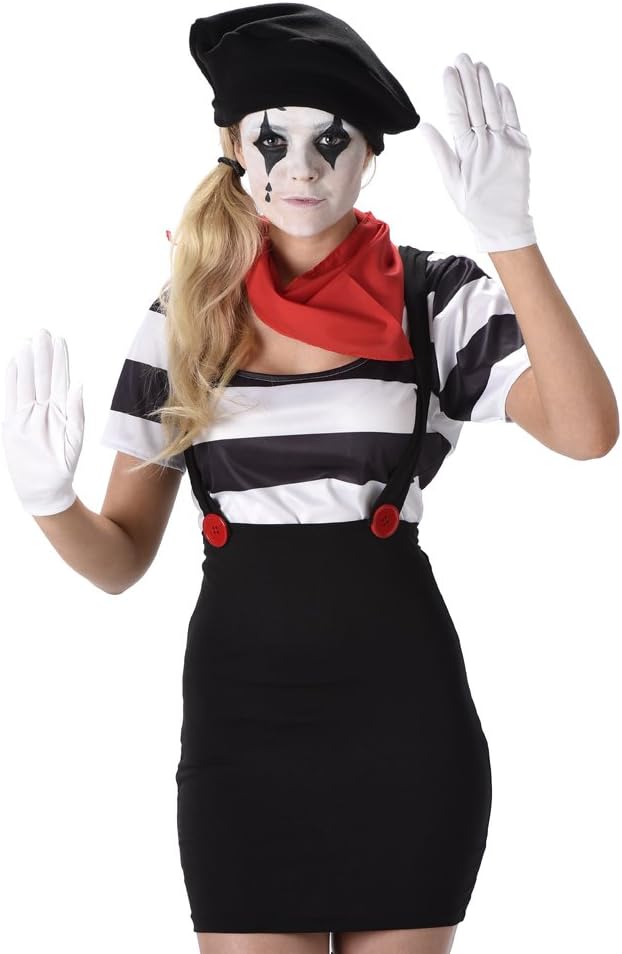 Women's French Mime Artist Costume