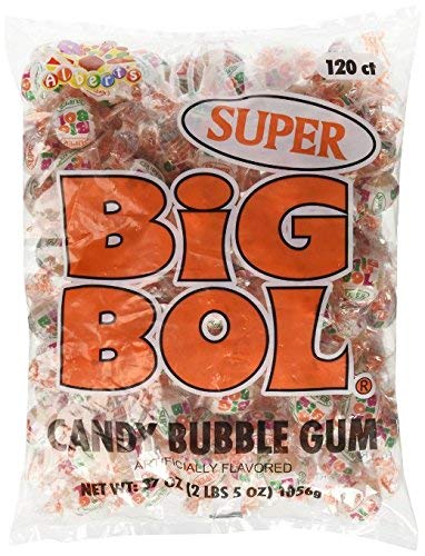 Albert's SUPER SIZE BIG BOL Candy Bubble Gum 120 count (2 Pack)