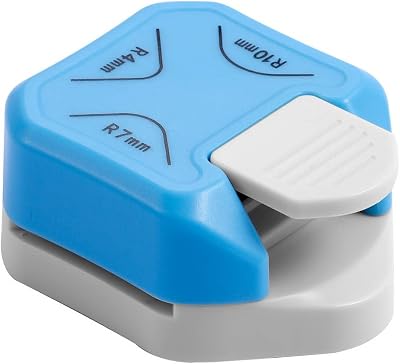 FUYOAL 3 in 1 Corner Rounder Punch Blue 4mm 7mm 10mm for Paper Craft