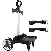 Backpack Trolley Wheeled Cart with Edge Guard Base Noiseless Big Wheels Aluminium Alloy Folding Hand Truck with Luggage Strap for Universal Backpacks Luggage cart for Teenagers,Adults,School,Travel