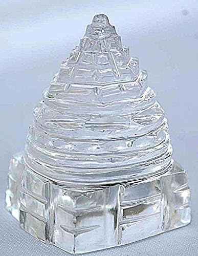 Jaipur Gems Sri Yantra Crystal Quartz Shree Yantra-blessed &amp; Energized For Spiritual Powers, Correcting Vaastu Doshas (imbalances), Enormous Wealth &amp; Prosperity White 21.50 Grams by Jaipur Gems