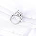 FENDINA Womens Jewelry 18K White Gold Plated Cubic Zirconia Infinity Love Princess Cut Promise Eternity Ring Engagement Wedding Anniversary Band Her