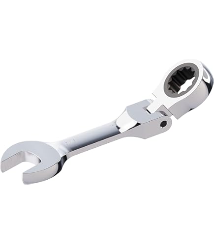 uxcell 17mm Stubby Ratcheting Combination Wrench Metric 72