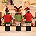 Wine Bottle Cover Bag Christmas Wine Decoration Decor Wine Bottle Dress Holiday Clothing Wine Bottle Lovely Gift Package Cover 3 Pieces/Set