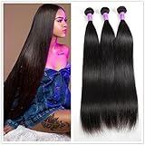 JiSheng Human Hair 3 Bundles Brazilian Hair Weaving 100 Unprocessed Brazilian Straight Hair Cheap Hair Bundles 8a Grade Virgin Unprocessed Natural Color 50g