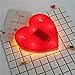 Pooqla Marquee Light up Red Heart Sign with 6 Warm White Bulbs for Wall Decor Valentine Wedding Anniversary