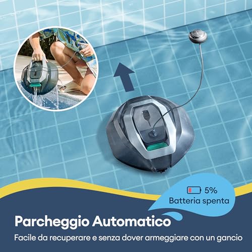 Ultenic Pooleco P10S Wireless Pool Robots, 3 Motors, Remote Control and App, 90 min Autonomy, Automatic Parking for Above Ground and Inground Pools