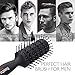 Baasha Hair Brush, Vent Brush For Men & Women, Vent Brushes For Hair, Vented Brush For Blow Drying, Mens Short Hair Brush With Ball Tipped Bristles, Best Mens Vented Brush For Wet or Dry Hair - Black