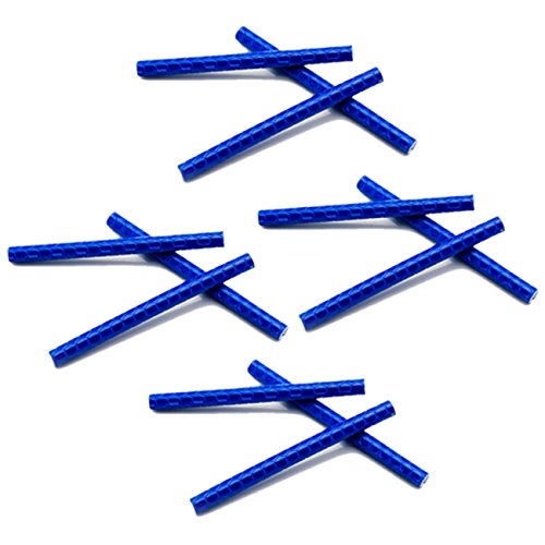 Dcolor 12pcs Bike Riding Bicycle Wheel Spoke Reflector Reflective Mount Warning Light(Blue)