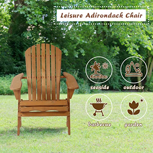 Adirondack Chair Patio Outdoor Chairs Folding Weather Resistant Lawn