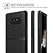 Galaxy Note 8 Case, Ultra Slim Thin Fit Protective Armor Defender TPU Cover Flexible Lightweight Anti-Slip Bumper for Samsung Galaxy Note 8 (2017) by Lumion (Pro-fit - Black)