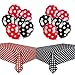 TONIFUL Polka Dot Party Decorations Kit with 2 Pack Red & Black Polka Dot Plastic Tablecloth and 12 Pcs Red &Black Polka Dot Balloons