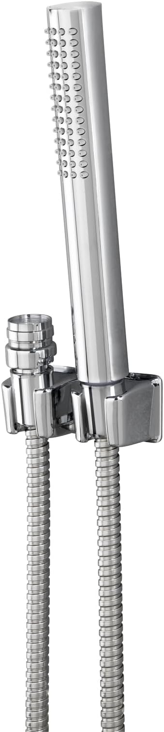 WENKO Wash Basin Shower with Duo Hook - Polished Silver Brass - 170cm Hose
