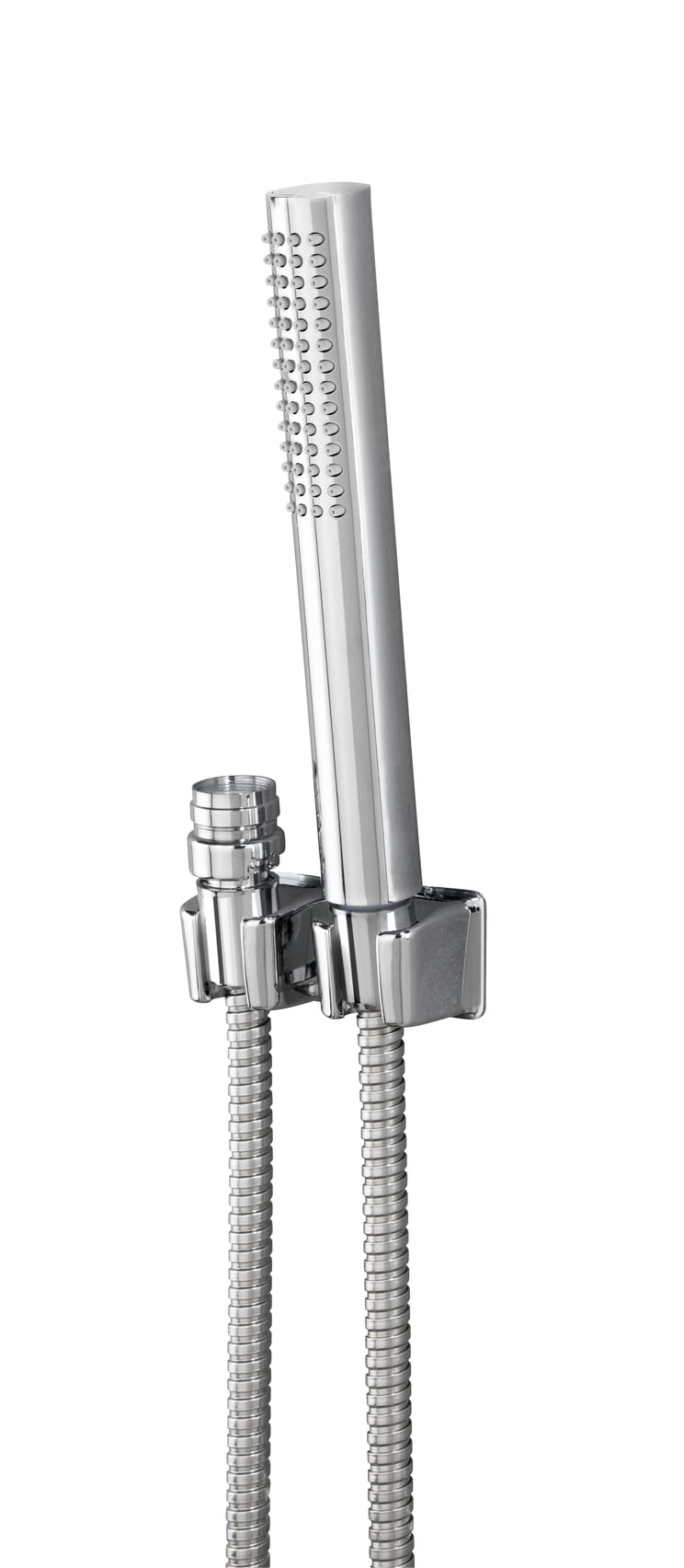 WENKO 81340100 Wash Basin Shower with Duo Hook 170 x 2.7 x 2.7 cm (Hose 150 cm, Hand Shower 20 cm) Polished Silver Brass