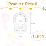 Vicloon 12pcs Silicone Baby Dummy Pacifier Holder Clip Adapter Ring Transparent view 2