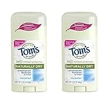 Tom's of Maine Naturally Dry Womens Antiperspirant Stick Deodorant, Unscented 2.25 oz, 2 Count