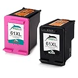 FreeSUB 1 Balck+1 Tri-Color High Yield Remanufactured Ink Cartridge Replacement for HP 61XL with Ink Level Display for HP Deskjet 1000 1512 2540 3050 3510 Envy 4500 5530 5534 Officejet 4630 2620 4632