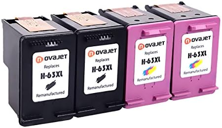 Inktopia Remanufactured Ink Cartridge for HP 63XL 63 XL Updated Chip Compatible with Officejet 4650 5255 5258 3830 3833 4655 Envy 4520 4512 4516 Deskjet 1112 2130 High Yield 2 Black, 2 Tri-Color