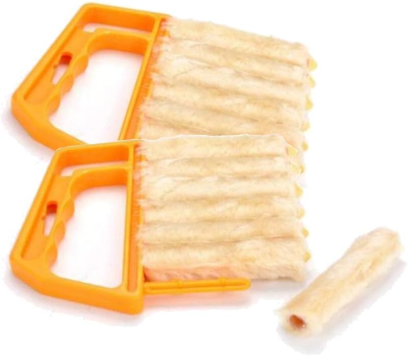 2PCS Practical Mini-Blind Cleaner Brush Vertical Window Blinds Brush Cleaning 7 Shape Handheld Magic Blind Cleaning Scrub Household Tool for Shutter or Electric Fan Air Conditioning(Random): Health & Personal Care