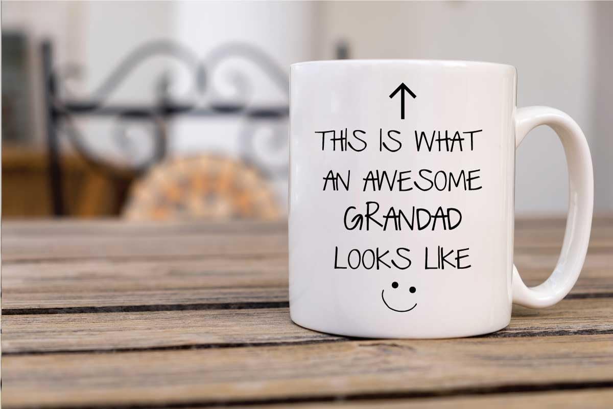 60 Second Makeover Limited Awesome Grandad Mug V2 Gift: Perfect Christmas Fathers Day or Birthday Present Grandparents - Unique Funny Grandad Mug for Fathers Day.