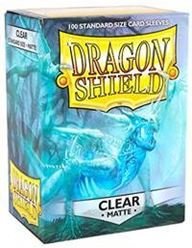 Dragon Shield Matte Clear 100 Deck Protective Sleeves in Box, Standard Size for Magic he Gathering (66x91mm)