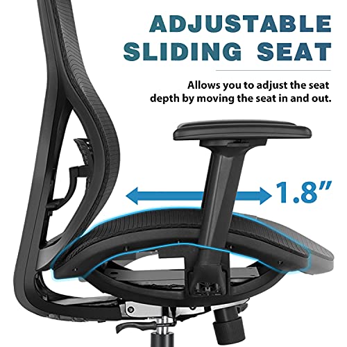 SUNNOW Ergonomic Office Chair, Mesh Desk Chair with Adjustable Lumbar
