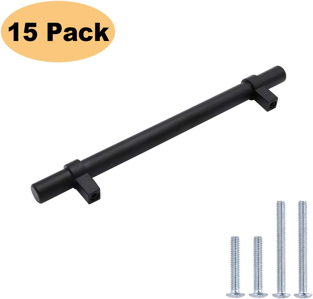 Cabinet Pulls 6 1 4 Inch Center Black 15 Pack Lst16bk160 Peaha