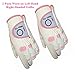 FINGER TEN Women's Lady Weathersof Pro Grip Left Right Golf Glove Value 2 Pack
