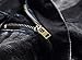 Men's Winter Vintage Washed Old Straight Fit Stitching Relaxed Jeans Black 38