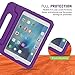 MoKo iPad Mini 4 Case - Kids Shock Proof Convertible Handle Light Weight Super Protective Stand Cover Case for Apple iPad Mini 4 2015 Tablet, PURPLE