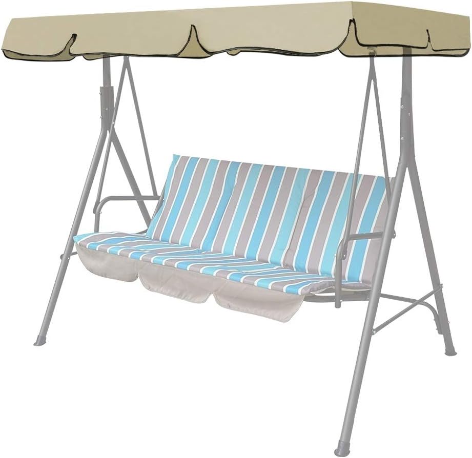 Tettuccio Di Ricambio Per Dondolo Da Giardino - Copertura Impermeabile, Parasole, Baldacchino Per Altalene - Foto 5